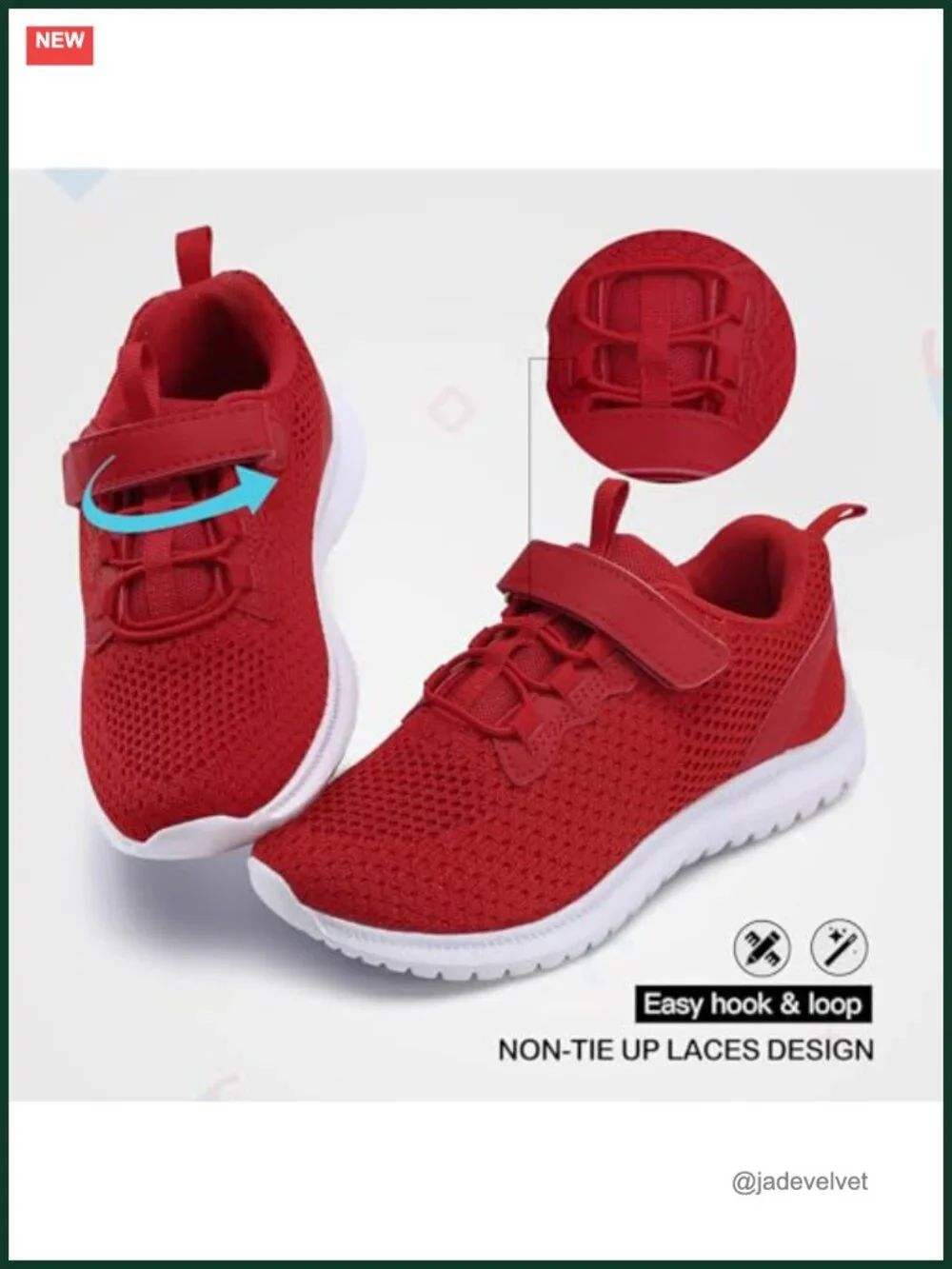 Toddler Little Kid Sneakers Lightweight Running Shoes with Hook & Loop Closure
